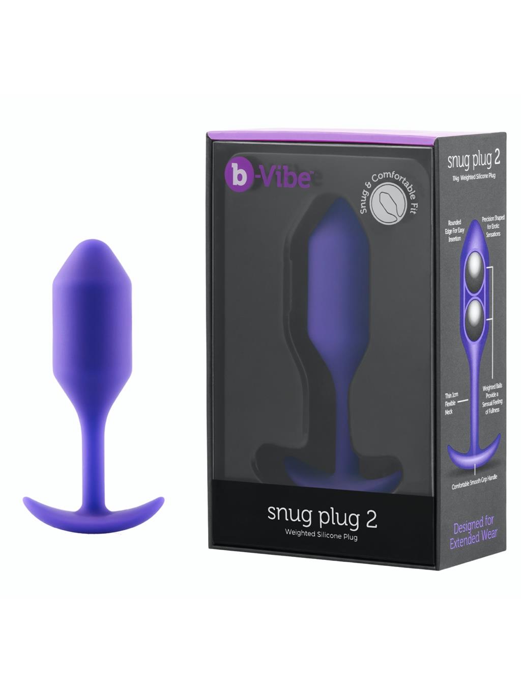 B-Vibe Snug Plug 2 - Purple