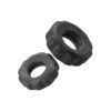 Hunkyjunk Cog 2-Size C-Rings - Tar/Stone